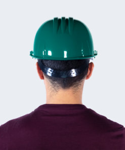 casco verde atras