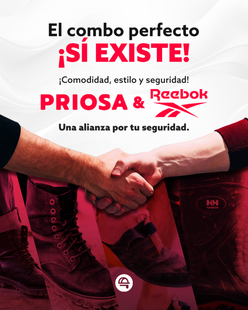 priosa & rebook - linea de calzado industrial